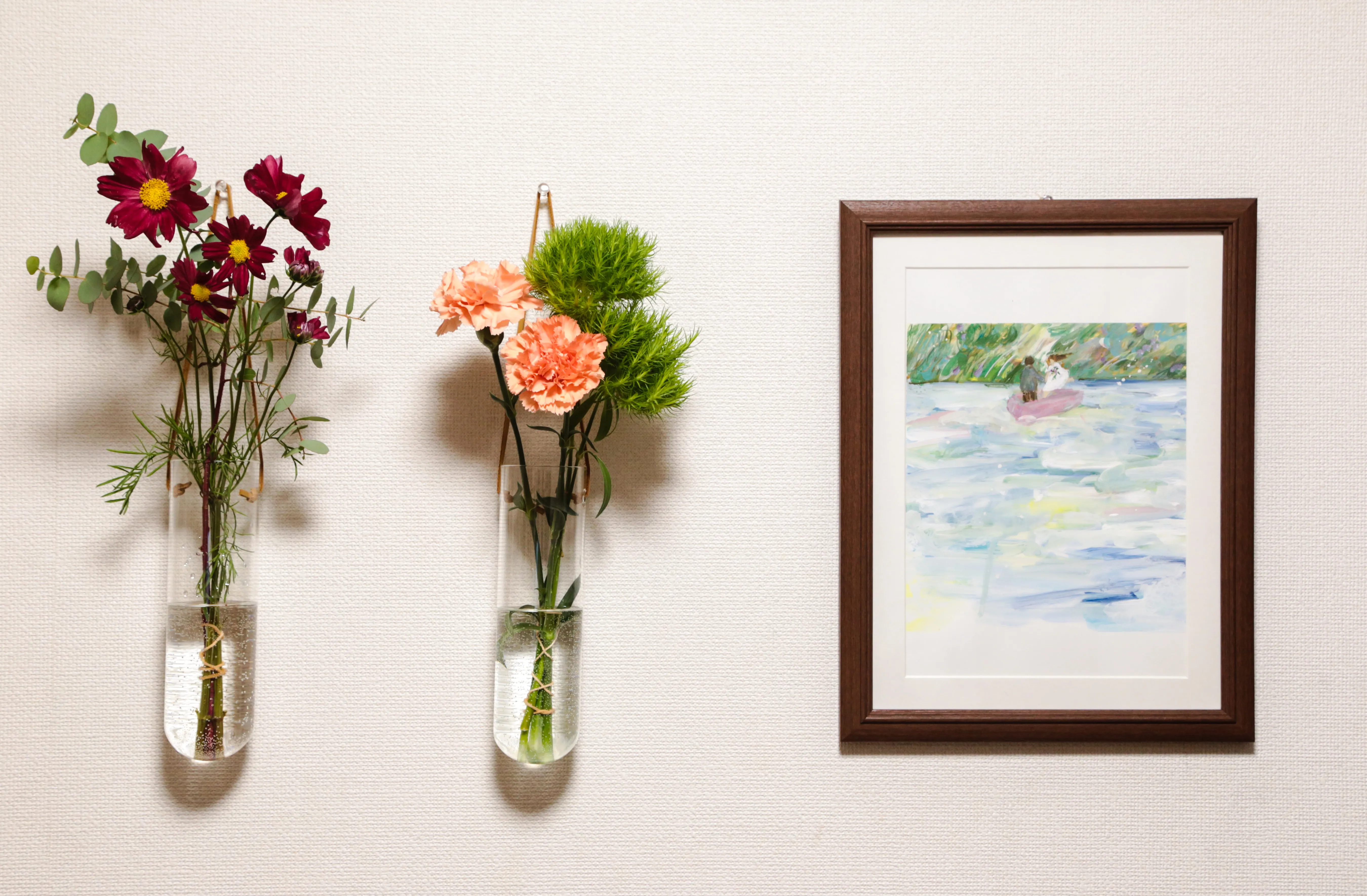結婚記念日に贈った花と頂いた絵画
